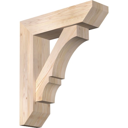 Ekena Millwork Balboa Slat Smooth Bracket w/ Offset Brace, Douglas Fir, 7 1/2"W x 28"D x 32"H BKT0806X28X32BOA06SDF